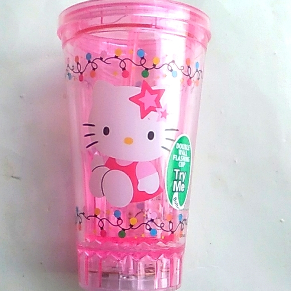 Hello Kitty Dining Hello Kitty Double Wall Plastic Flashing Tumbler